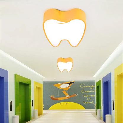 DecorBites™ DecorBites™ Little Tooth Kids Bedroom Ceiling Lamp - Acrylic Modern Flush Mount Light