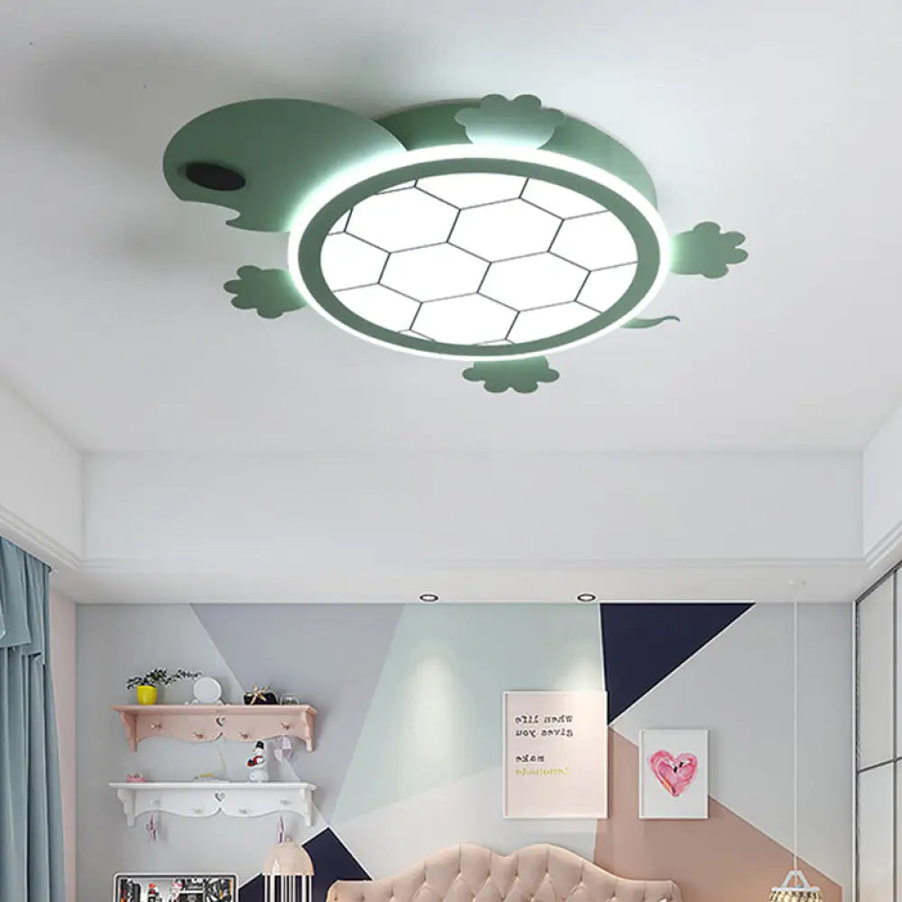 DecorBites™ DecorBites™ Little Turtle LED Green Ceiling Light - Cartoon Acrylic Lamp for Bedroom