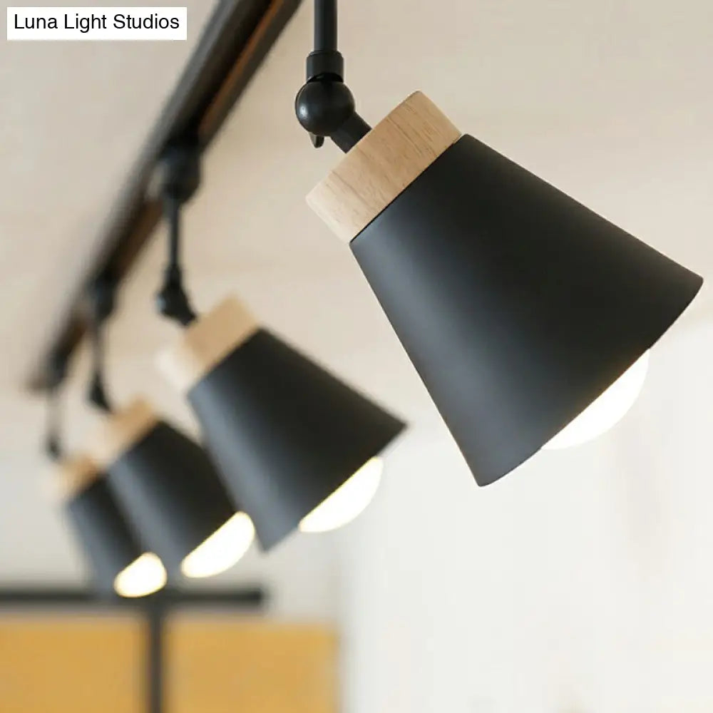 DecorBites™ DecorBites™ Living Room Semi Flush Mount Lamp with Cone Metal Shade