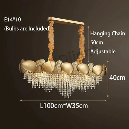 DecorBites™ Lizzie - Crystal Luxury Tassels LED Ceiling Chandelier No