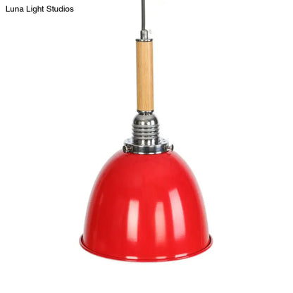 Lodge Style Bell Pendant with Adjustable Cord - 1 Light Warehouse Fixture