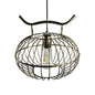 Lodge Style Metal Pendant Light with Hanging Lantern Design - Rust/Aged Brass Finish