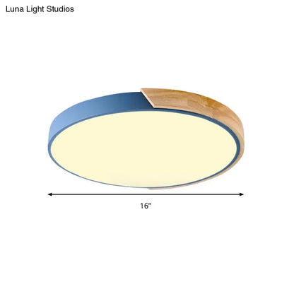 DecorBites™ DecorBites™ Loft Circle LED Ceiling Light for Kindergarten with Acrylic Shade