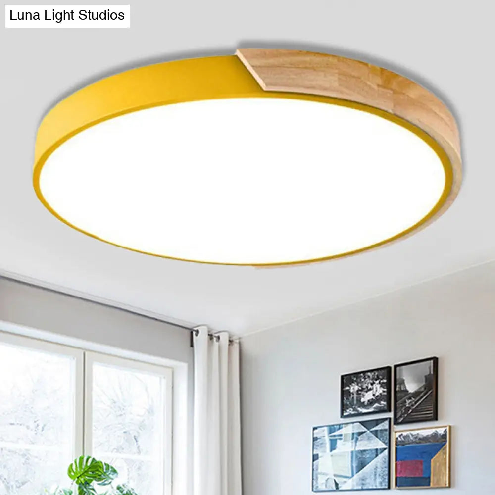 DecorBites™ DecorBites™ Loft Circle LED Ceiling Light for Kindergarten with Acrylic Shade
