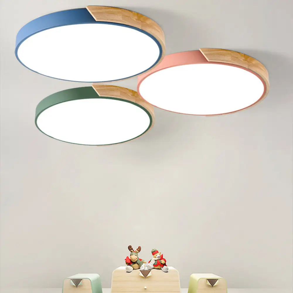DecorBites™ DecorBites™ Loft Circle LED Ceiling Light for Kindergarten with Acrylic Shade