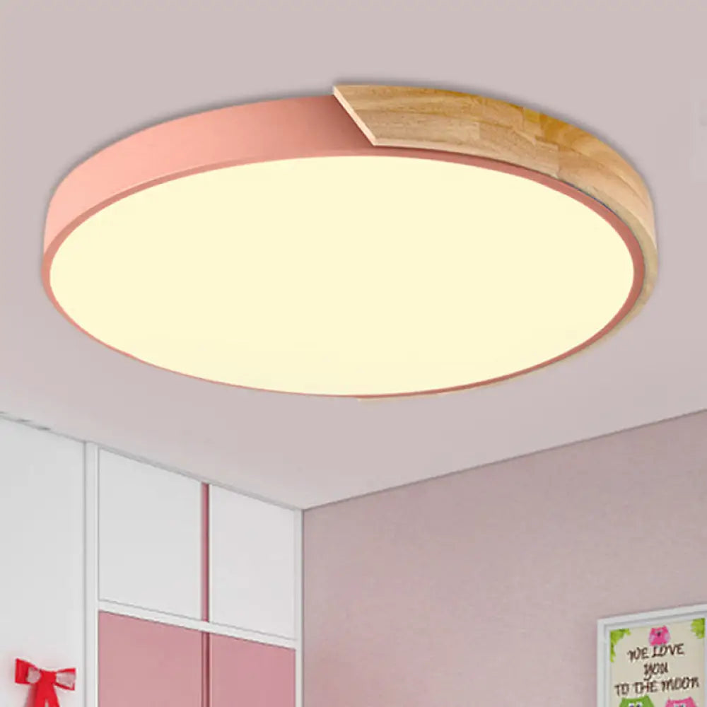 DecorBites™ DecorBites™ Loft Circle LED Ceiling Light for Kindergarten with Acrylic Shade