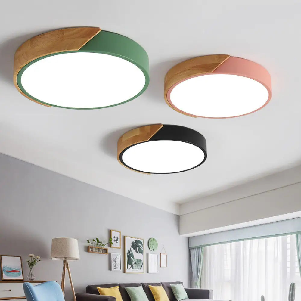 DecorBites™ DecorBites™ Loft Circle LED Ceiling Light for Kindergarten with Acrylic Shade