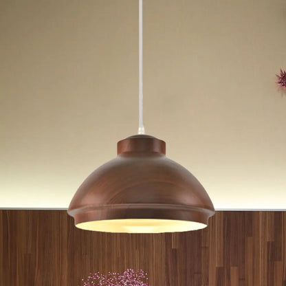 Loft Style Aluminum Hanging Pendant Light - Coffee/Green Bowl Shade for Dining Room