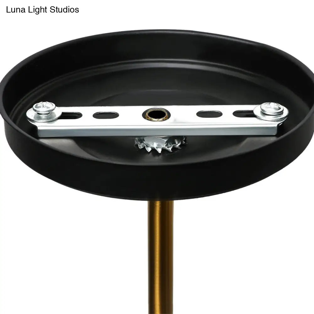 DecorBites™ DecorBites™ Loft Style Dome/Drum Shade Black Metal Adjustable Wall Sconce Light for Bedroom