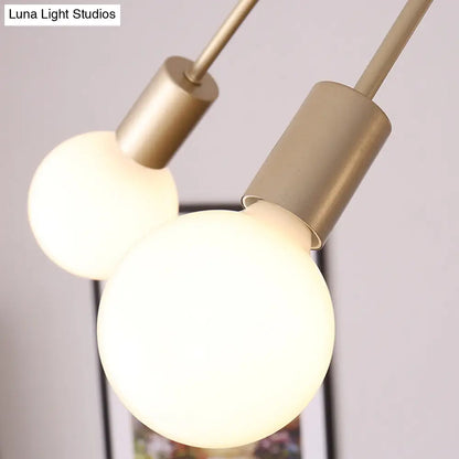 DecorBites™ DecorBites™ Loft Style Metal Flush Chandelier with Open Bulb Design for Bedroom Ceiling