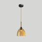 Loft Style Twisted Glass Hanging Lamp: Round Ceiling Light Fixture with 1 Bulb for Dining Room