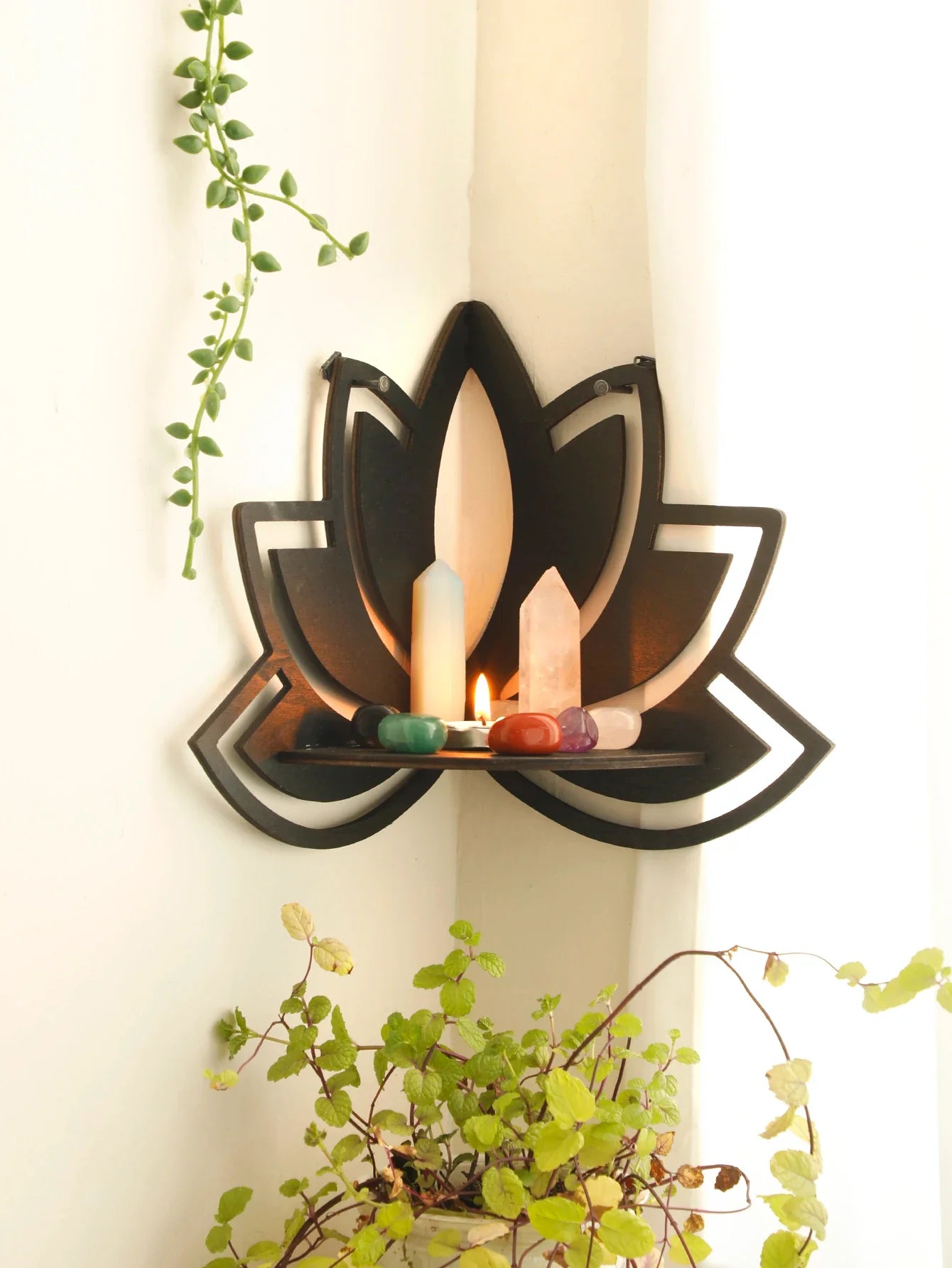 Lotus Floating Wall Shelf - Multi-Style Home Decor