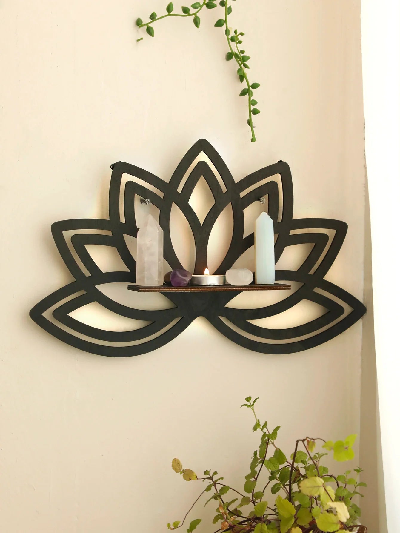 Lotus Floating Wall Shelf - Multi-Style Home Decor
