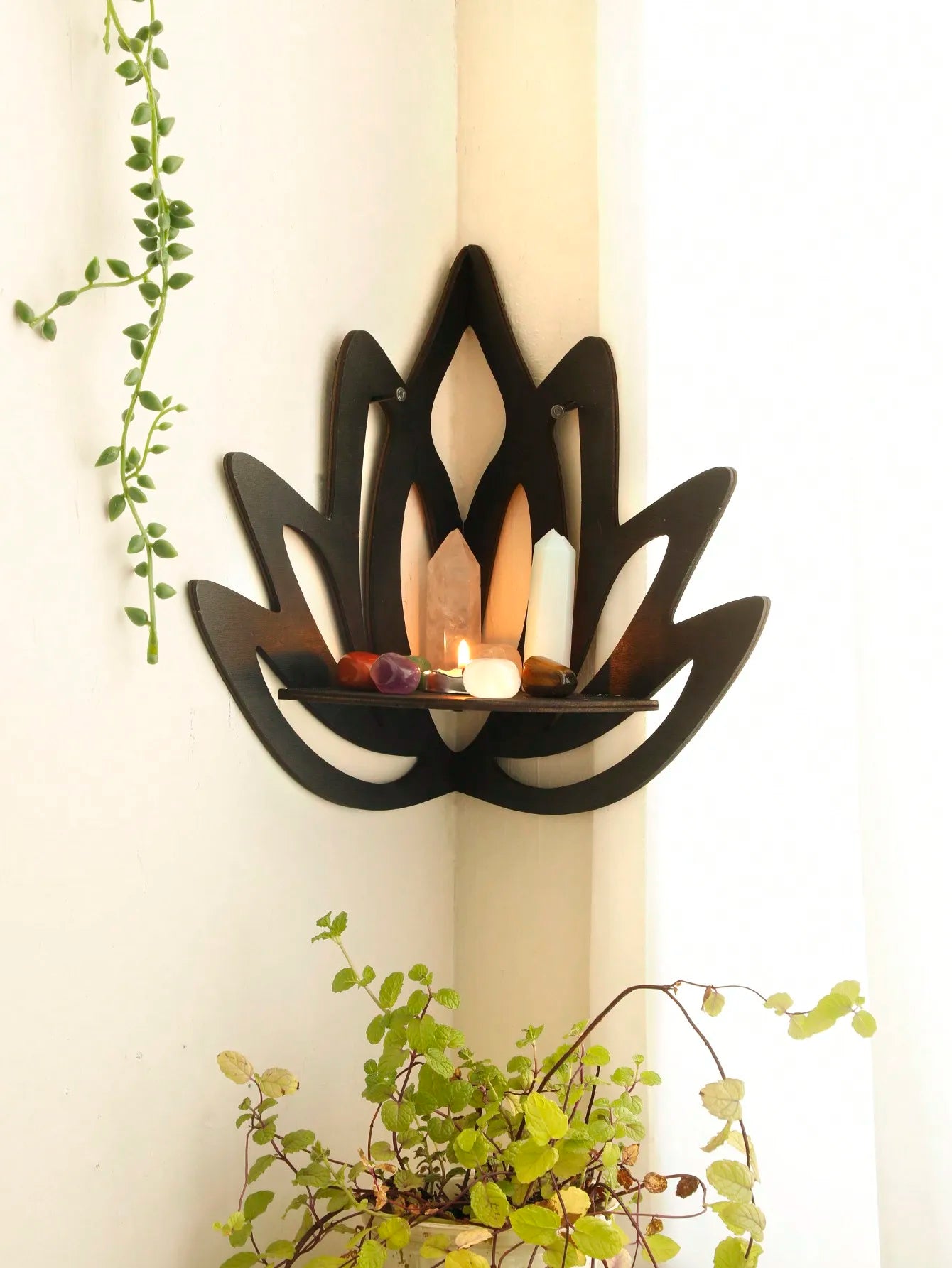 Lotus Floating Wall Shelf - Multi-Style Home Decor