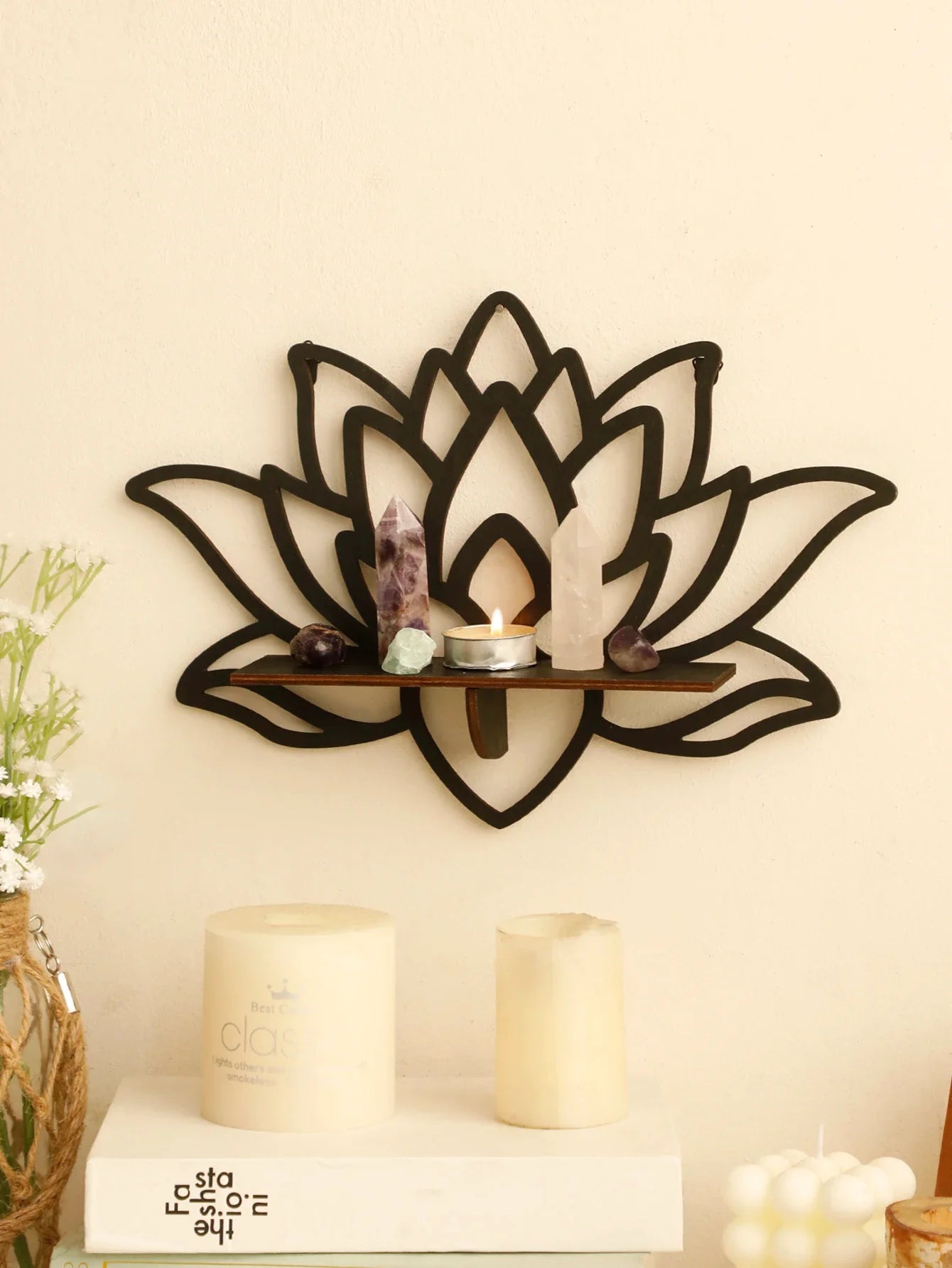 Lotus Floating Wall Shelf - Multi-Style Home Decor