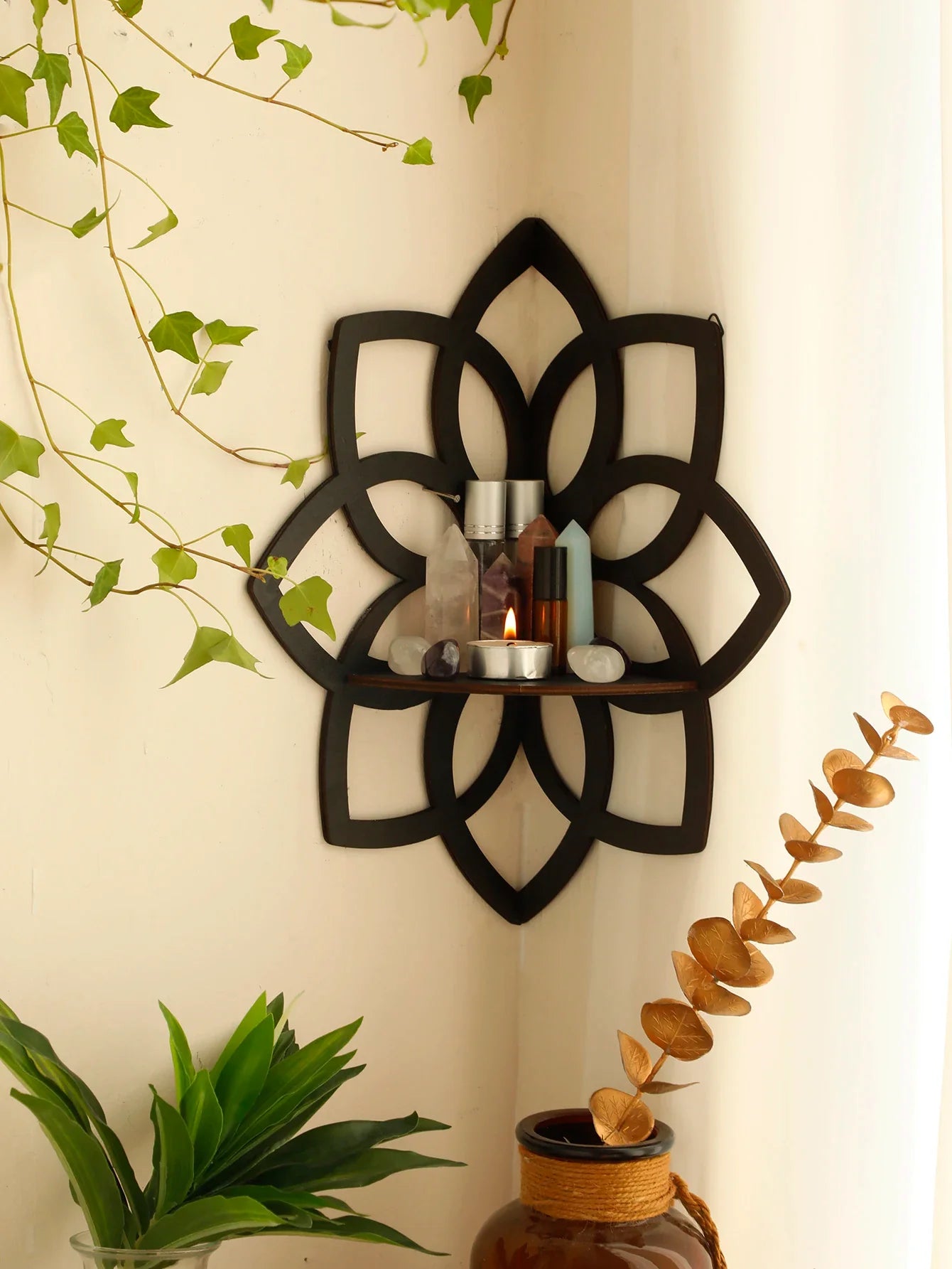 Lotus Floating Wall Shelf - Multi-Style Home Decor