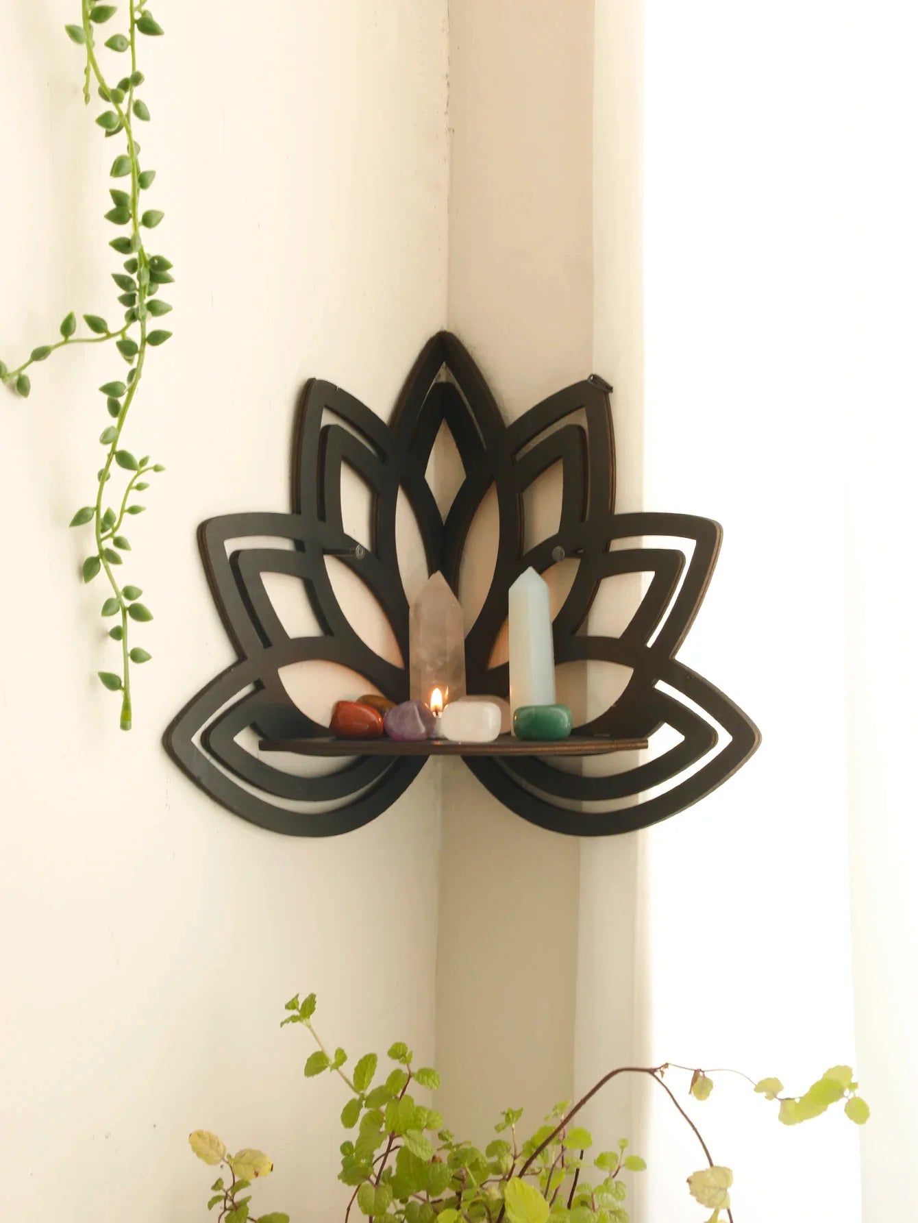 Lotus Floating Wall Shelf - Multi-Style Home Decor