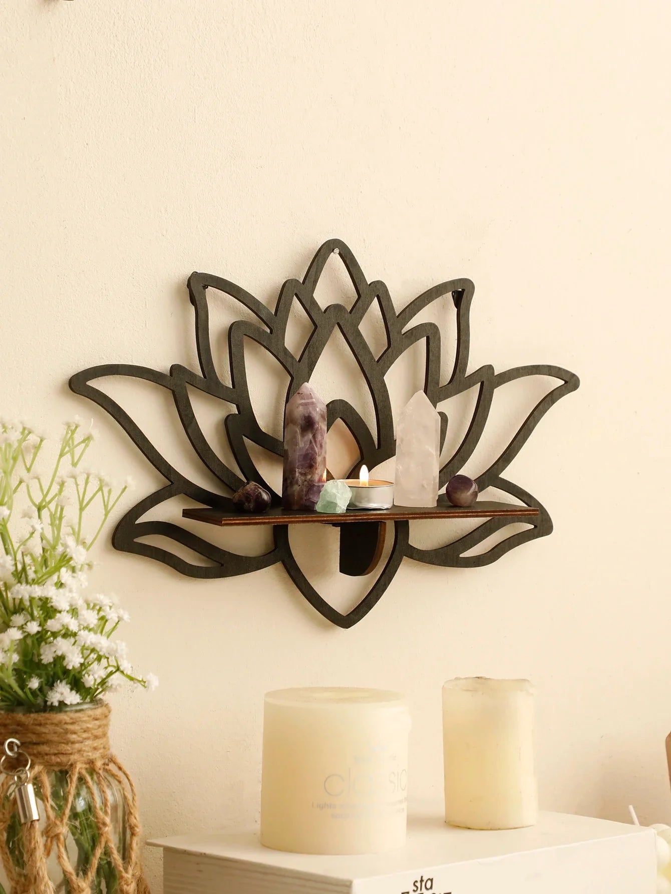 Lotus Floating Wall Shelf - Multi-Style Home Decor