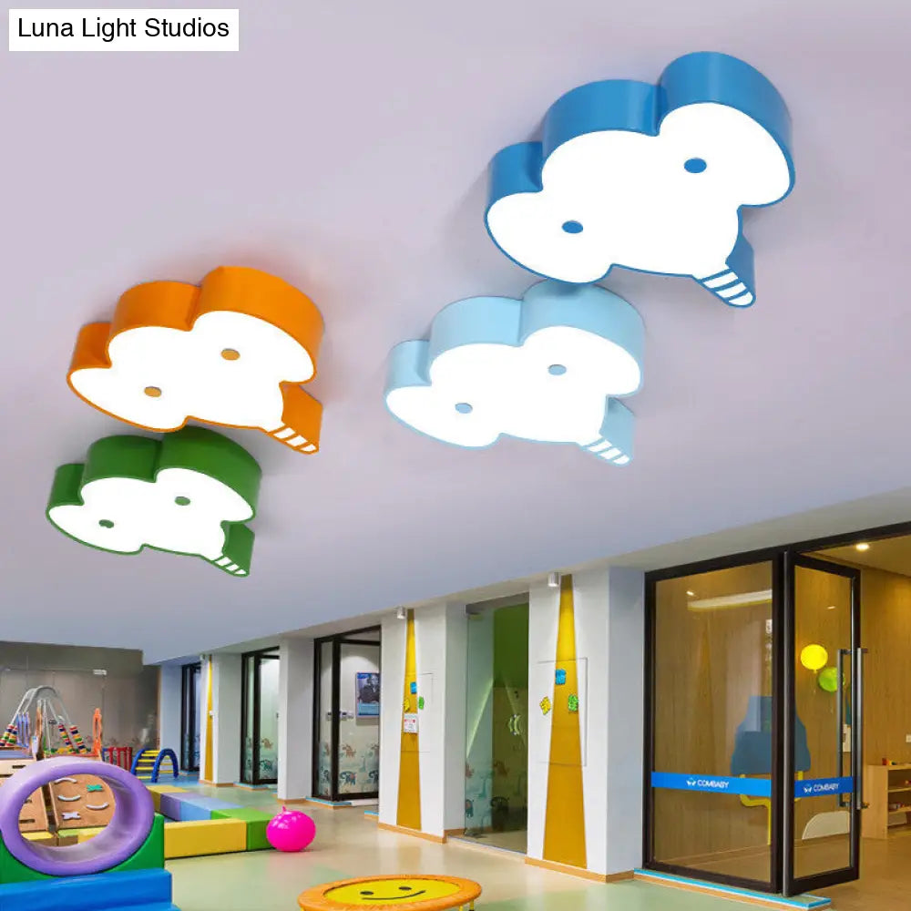 DecorBites™ DecorBites™ Lovely Metal Elephant Ceiling Lamp for Kindergarten and Nursing Rooms