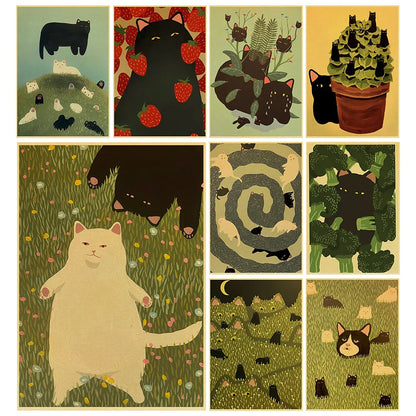 Lover Cat Paper Poster for Home Decor - Posters