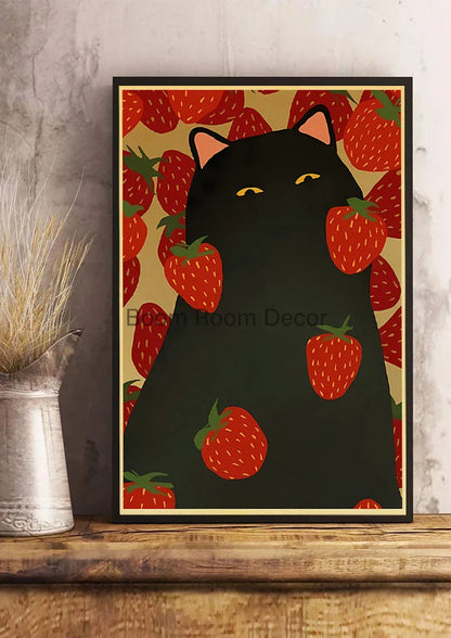 Lover Cat Paper Poster for Home Decor - Z163 1 / 30x21cm - Posters