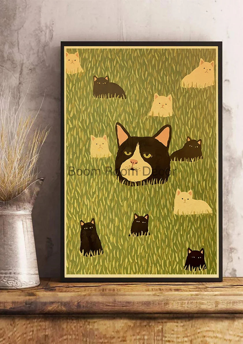Lover Cat Paper Poster for Home Decor - Z163 / 30x21cm - Posters