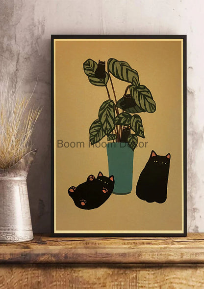 Lover Cat Paper Poster for Home Decor - Z163 6 / 30x21cm - Posters