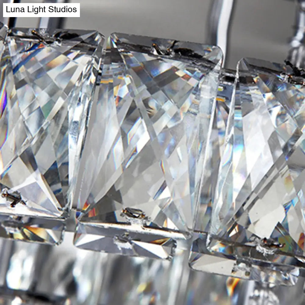 DecorBites™ DecorBites™ Loving Heart Ceiling Flush Light with Maple Leaf Charm - 2 Tiers, Stainless Steel Mirror Crystal Bedroom LED Lamp