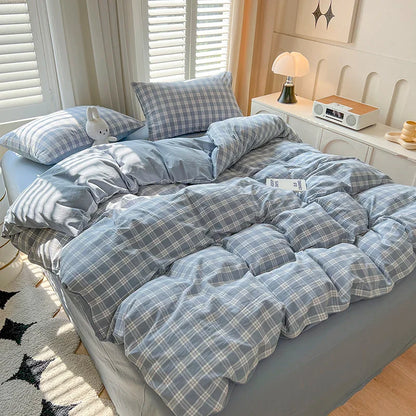 Luxurious 2024 Grid Lattice Bedding Set