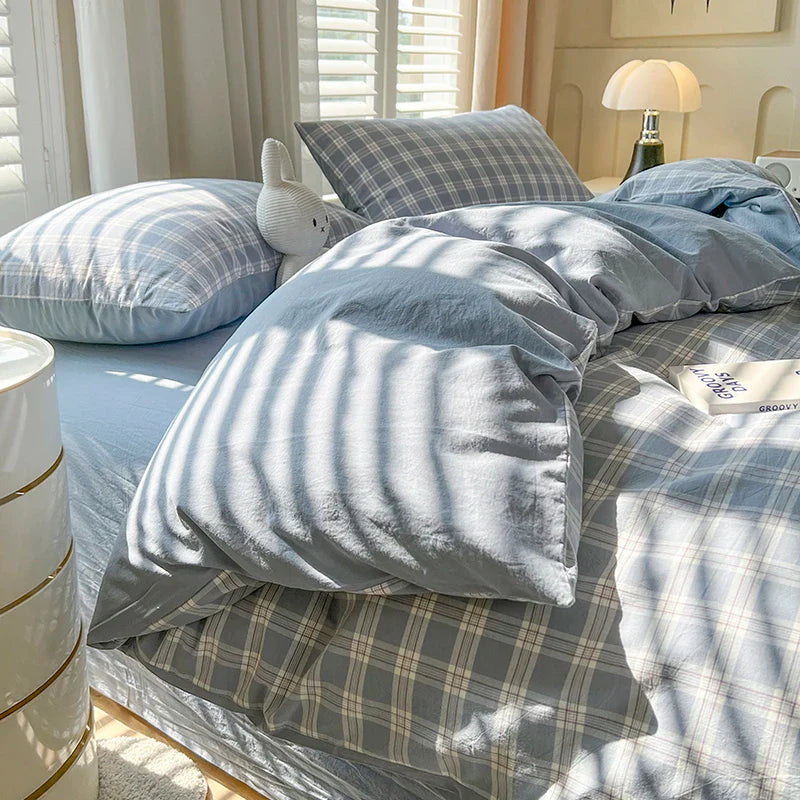 Luxurious 2024 Grid Lattice Bedding Set