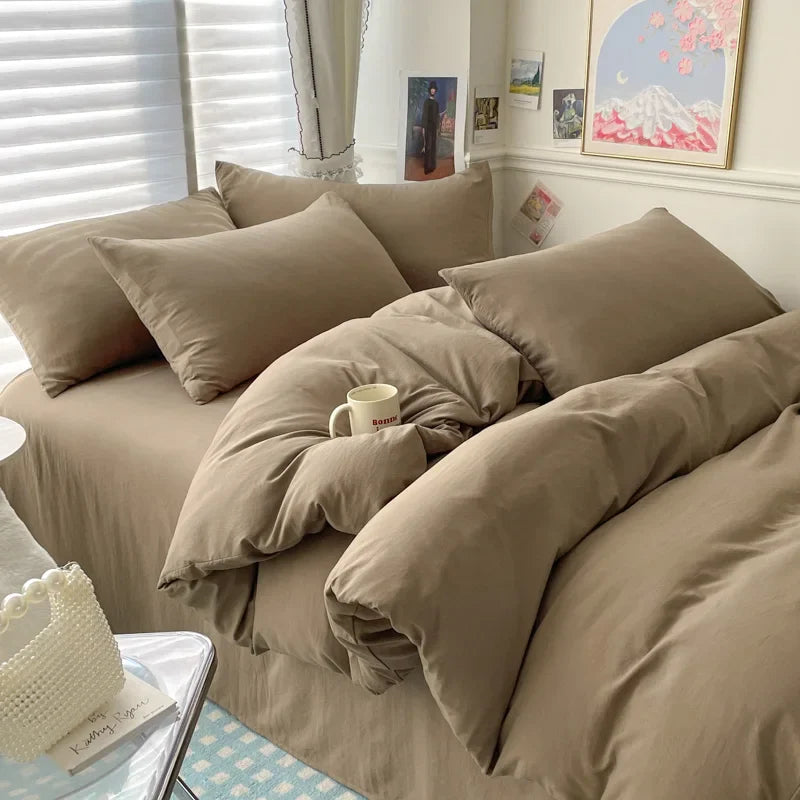 Luxurious Cotton Bedding Set for Single & Couple Beds