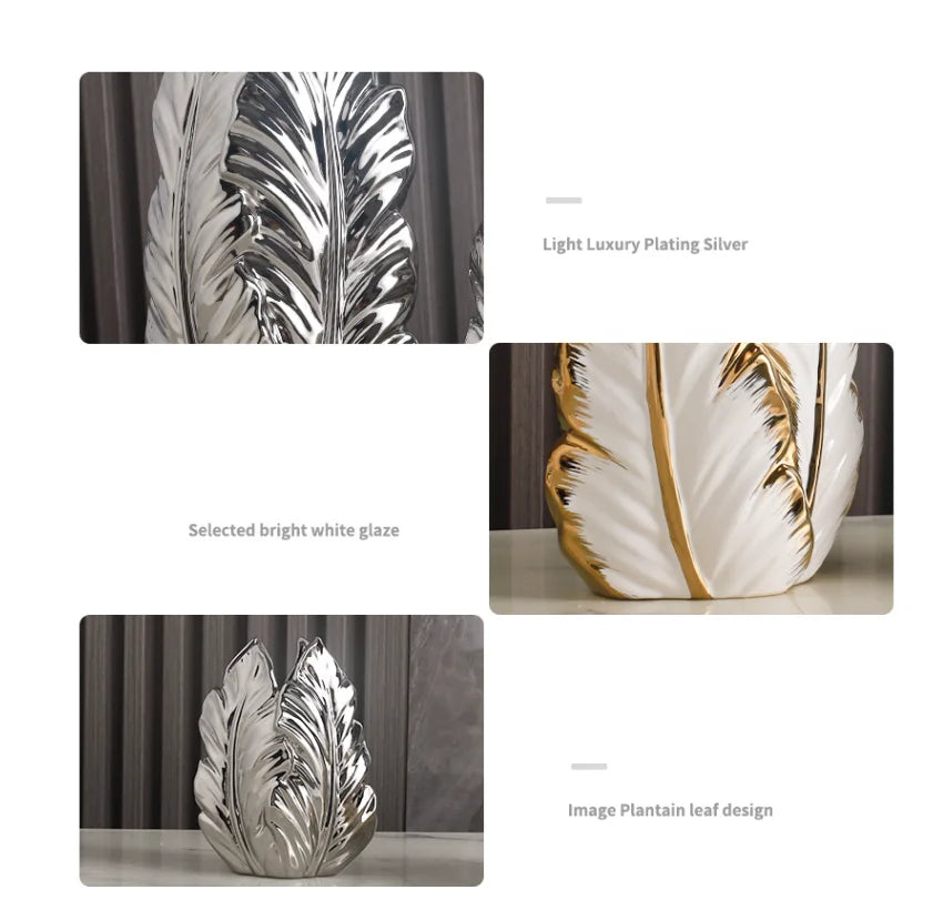Luxurious Gold Ceramic Vases for Home Decor - Vase