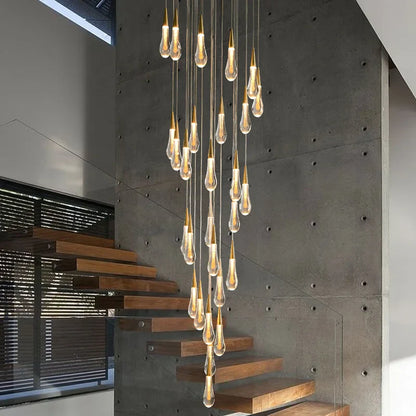 Luxurious Gold Crystal Chandelier for Staircase - Chandelier