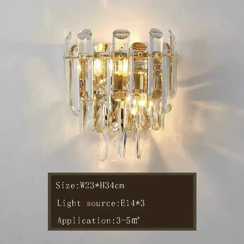 A sparkling gold-toned deluxe crystal led pendant lamp with clear prisms for elegant dining room decorbites deluxe crystal