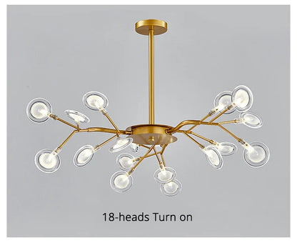 Luxurious Golden LED Chandelier for Home - Chandelier