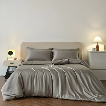 Luxurious Lyocell Silk Bedding Set - Queen/King Size - 2284726 / Flat Sheet Set / King