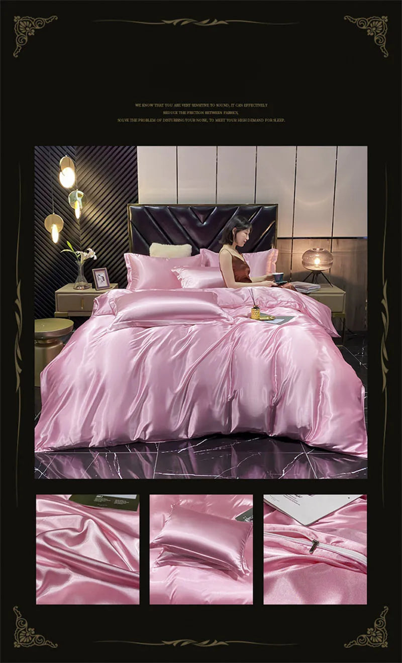 Luxurious Mulberry Silk Bedding Set for King & Queen Size