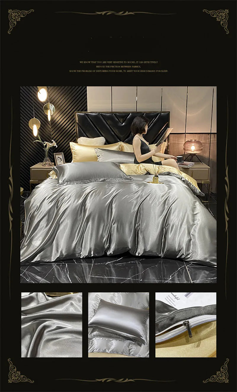 Luxurious Mulberry Silk Bedding Set - Queen & King Size