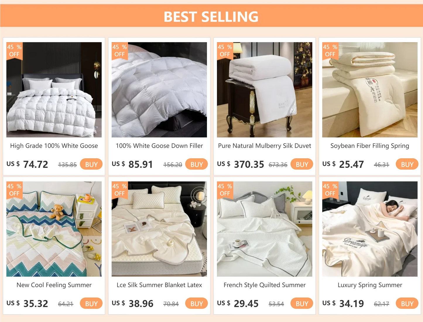 Luxurious Mulberry Silk Bedding Set With Sheets