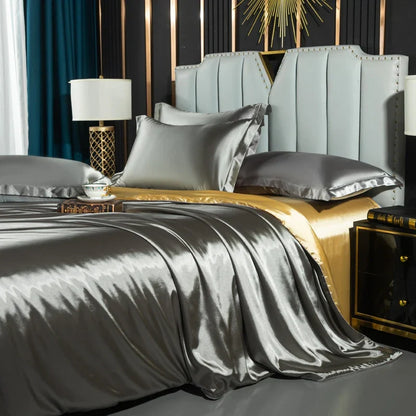 Luxurious Nordic Silk Bedding Set - Summer-friendly