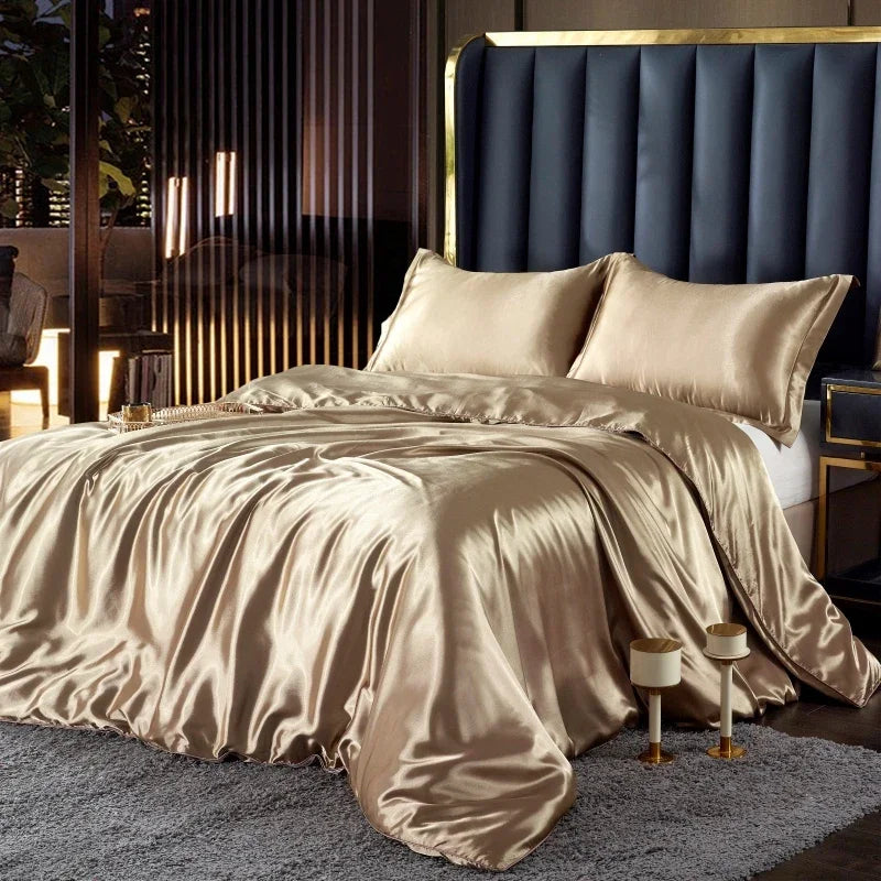 Luxurious Nordic Silk Bedding Set - Summer-friendly