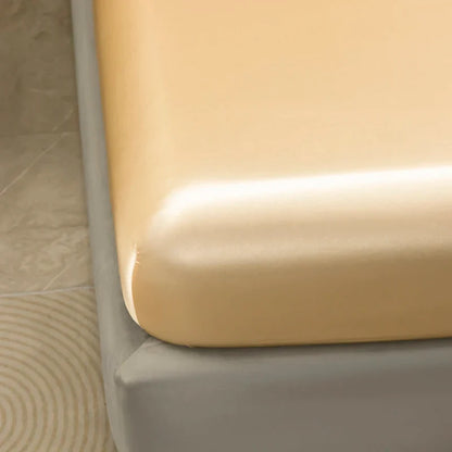 Luxurious Solid Color Satin Bedding Set