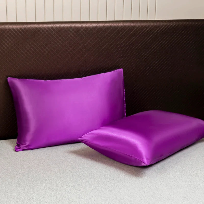 Luxurious Solid Color Satin Bedding Set