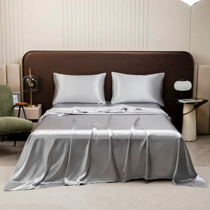 Luxurious Solid Color Satin Bedding Set