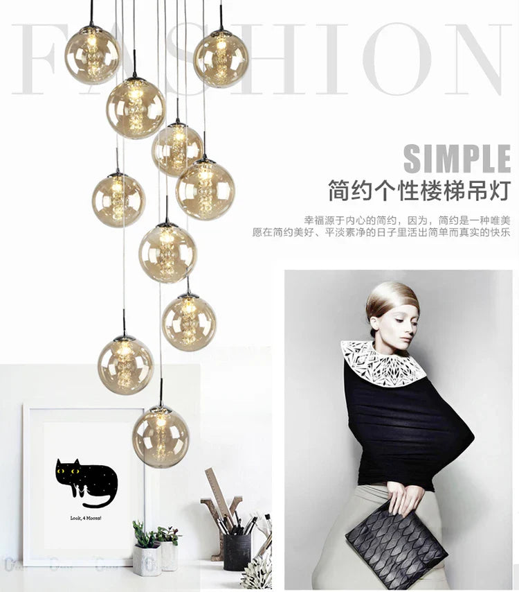 Luxurious Spiral LED Chandelier for Home & Hotel - Chandelier