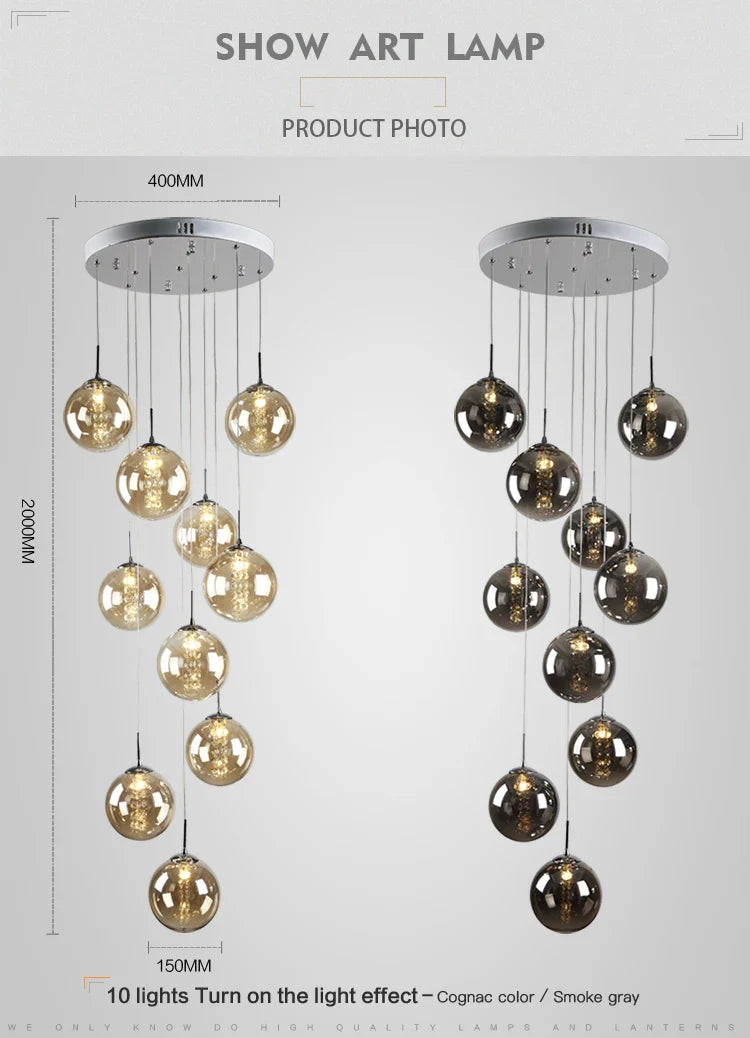 Luxurious Spiral LED Chandelier for Home & Hotel - Chandelier