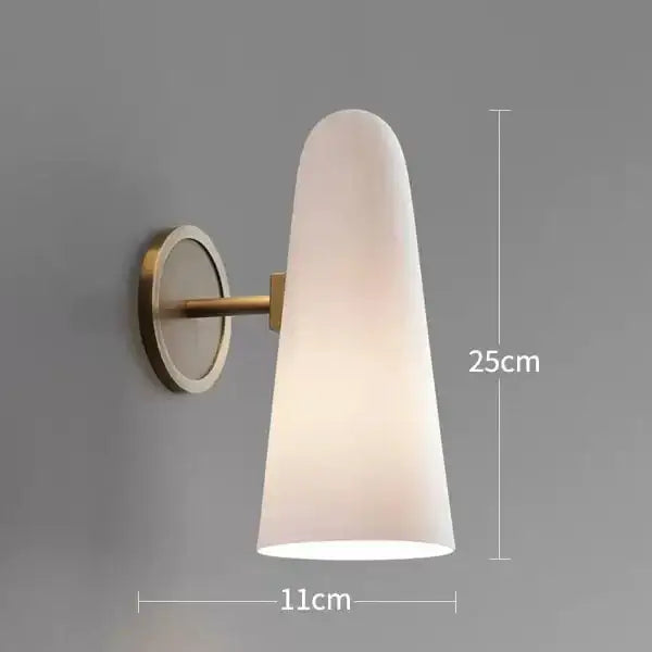 Luxury brass and frosted white glass copper wall lamp with sleek frosted glass shade for bedroom decorbites copper wall lamp