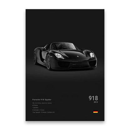 Luxury Car Canvas Art Print Home Decor Gift - Posters