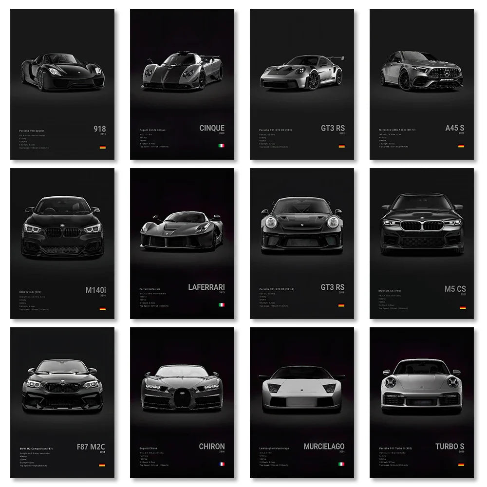 Luxury Car Canvas Wall Art Decor - Posters