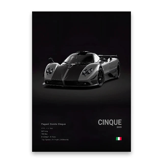 Luxury Car Canvas Wall Art Decor - Posters